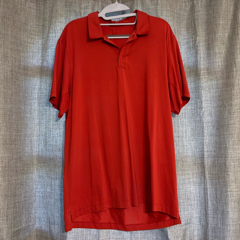 Lululemon Snap Front Performance Short Sleeve Polo (Sport Red)